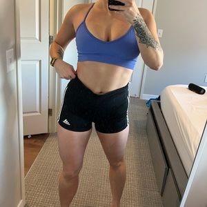 Adidas black and white shorts